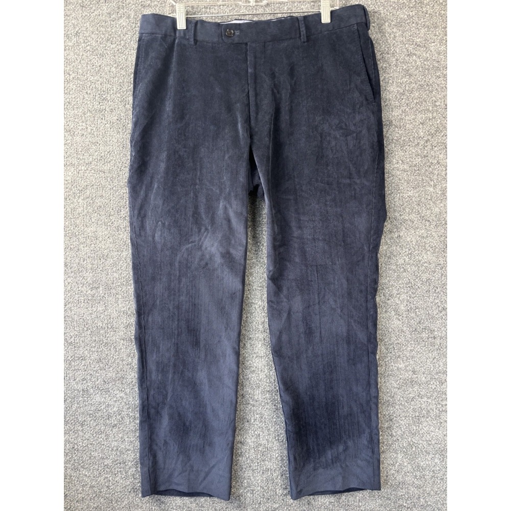 Peter Millar Corduroy Pants Men 36x28 Navy Blue Golf Performance Luxury Preppy - Picture 1 of 9
